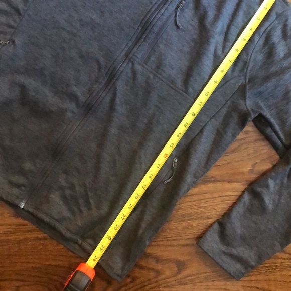 THE NORTH FACE Mens Grey Full Zip Fleece Lined Hoodie Zipper Pockets Size LARGE - Picture 10 of 11